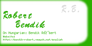 robert bendik business card